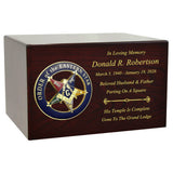 Masonic & OES Emblem Wood Cremation Urns - Free Laser Engraving