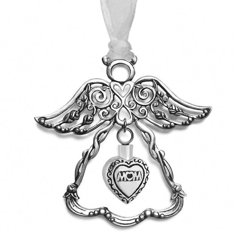 Angel Mom Heart Ornament Urn