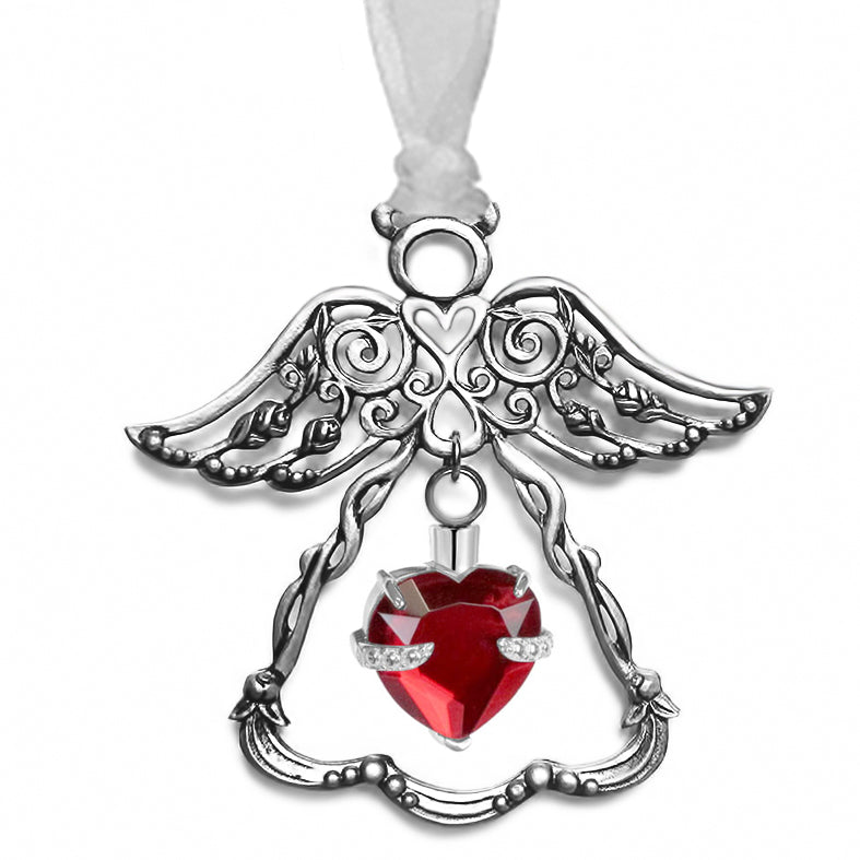 Angel Garnet Crystal Ornament Urn