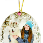 Personalized Ceramic Oval Ornament