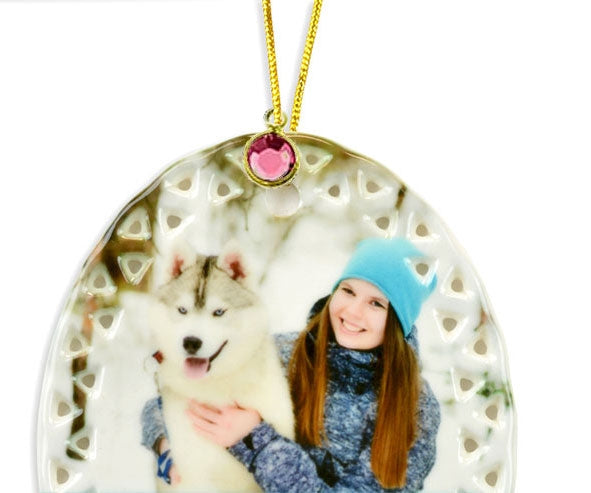 Personalized Ceramic Oval Ornament