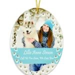 Personalized Ceramic Oval Ornament