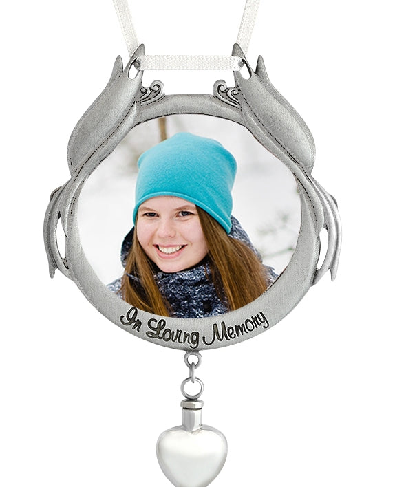 Christmas Tree "In Loving Memory" Photo Urn Ornament