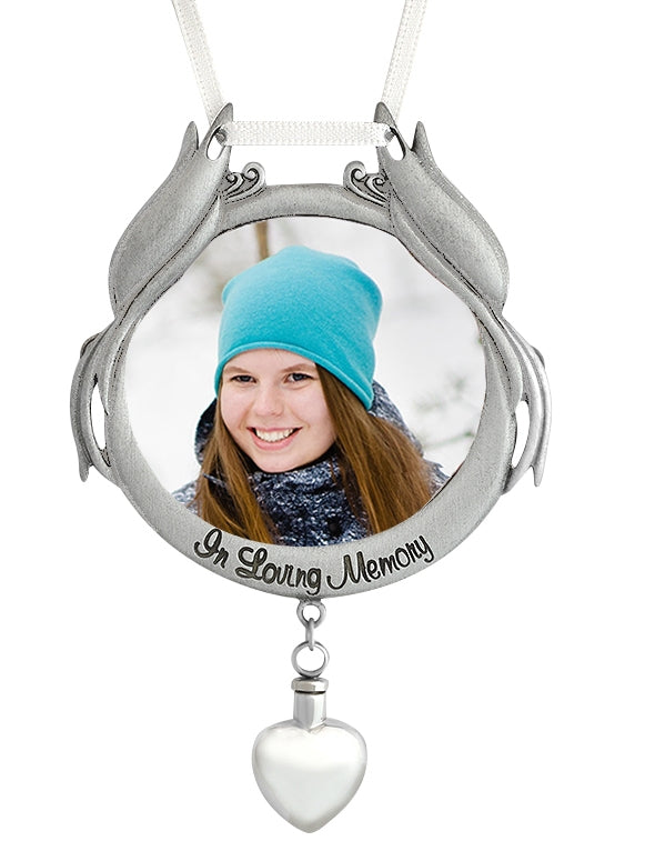 Christmas Tree "In Loving Memory" Photo Urn Ornament