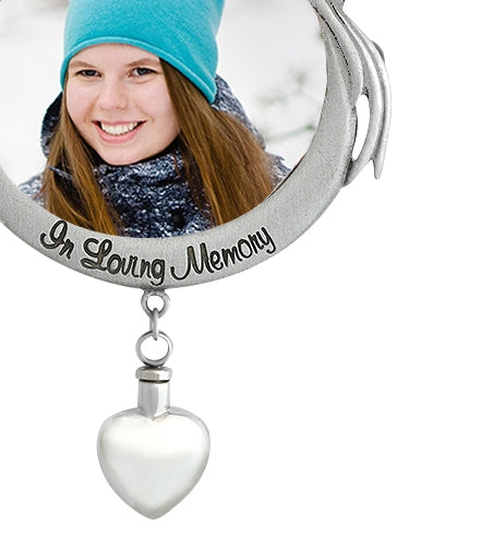 Christmas Tree "In Loving Memory" Photo Urn Ornament
