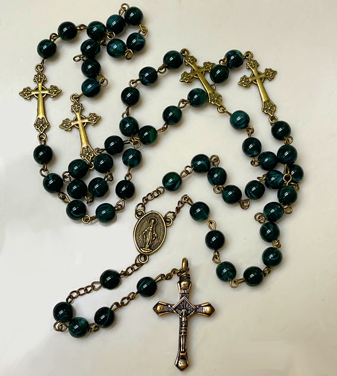 Our Father Crosses Rosary Necklace Urn