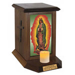 Our Lady Of Guadalupe Adult Cremation Urn - Candle Included
