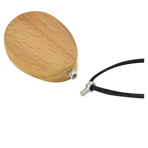 Oval Cherry Cremation Necklace Urn