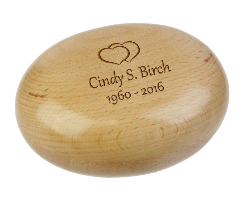 Oval Cherry Heart Keepsake Urn