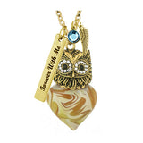 Forest Owl Heart Cremation Jewelry - Love Charms® Option