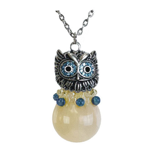 Owl Moon Cremation Jewelry Urn - Love Charm Option