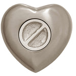 Flying Owl Pewter Heart Keepsake Urn - Stand Option