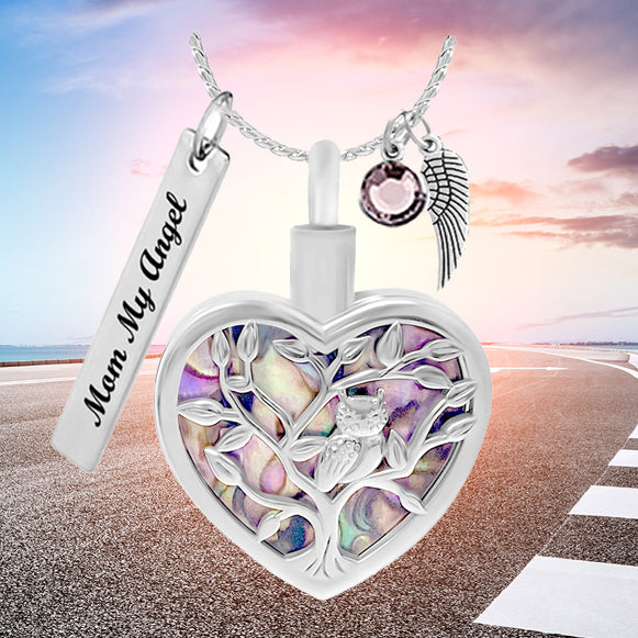 Owl Shimmering Tree Rainbow Jewelry Urn - Love Charms® Option