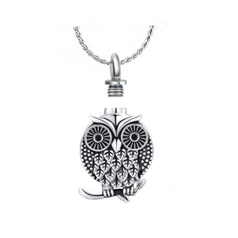 Owl of Love Cremation Jewelry Urn - Love Charms™ Option