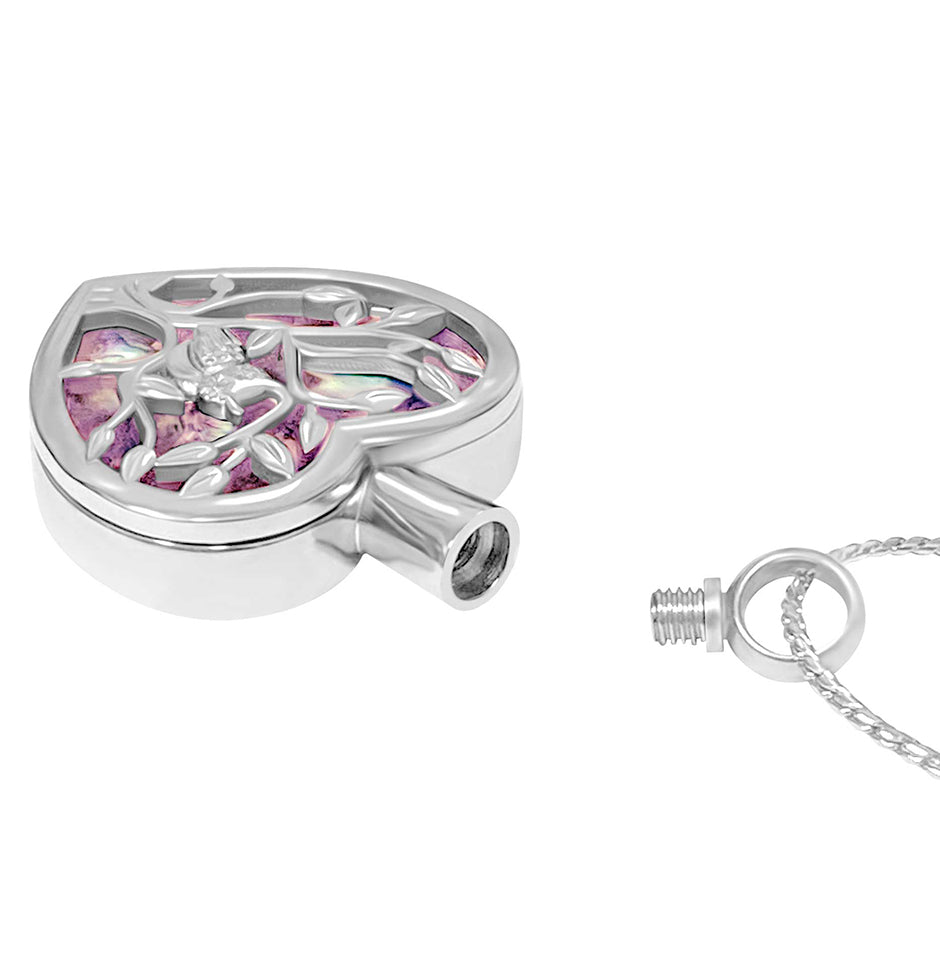 Owl Shimmering Tree Rainbow Jewelry Urn - Love Charms® Option