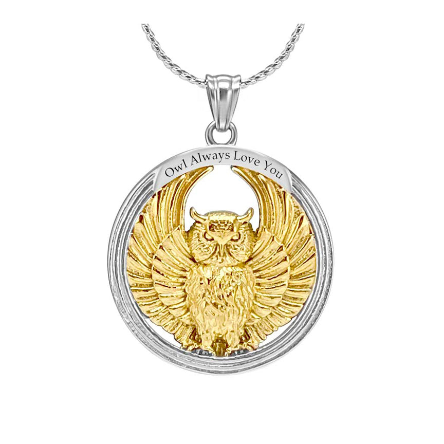 Owl Always Love You Gold Ash Pendant Urn - Love Charms® Option