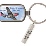 Customized P-51 In Flight Keychain Keepsake
