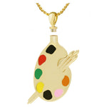 Painters Palette 10KT Gold Jewelry Urn - SHIPS NOW