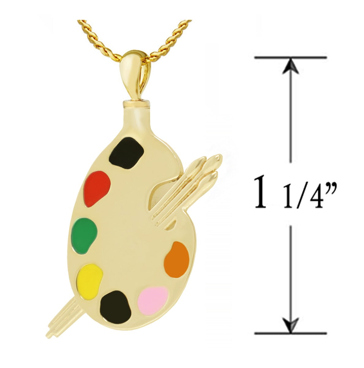 Painters Palette 10KT Gold Jewelry Urn - SHIPS NOW