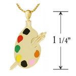 Painters Palette 10KT Gold Jewelry Urn - SHIPS NOW