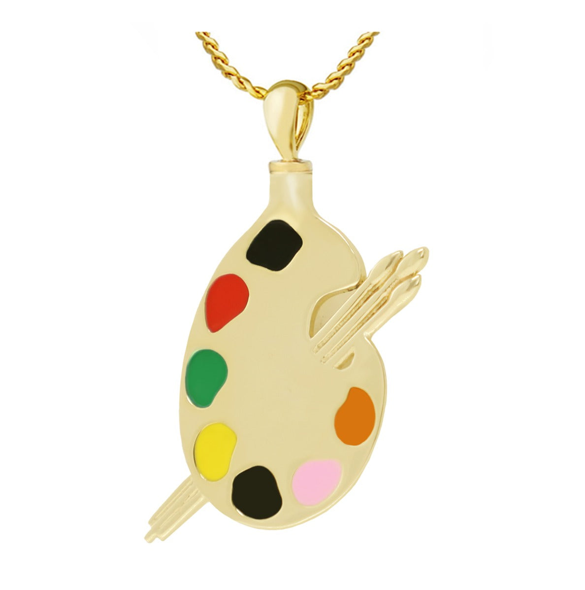 Painters Palette 10KT Gold Jewelry Urn - SHIPS NOW