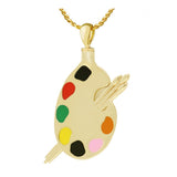 Painters Palette 10KT Gold Jewelry Urn - SHIPS NOW