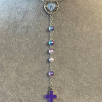 Pastel Purple Rosary Necklace Urn
