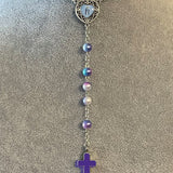 Pastel Purple Rosary Necklace Urn