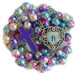 Pastel Purple Rosary Necklace Urn