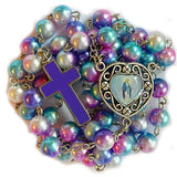 Pastel Purple Rosary Necklace Urn