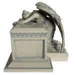 Weeping Angel Photo Patina Adult Cremation Urn - Custom Wings & Silver Engraving - Beautiful Mourning Angel