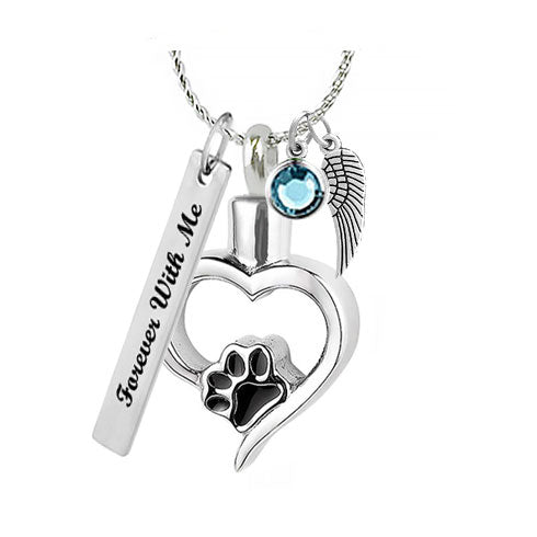 Paw Heart Jewelry Urn - Love Charms™ Option