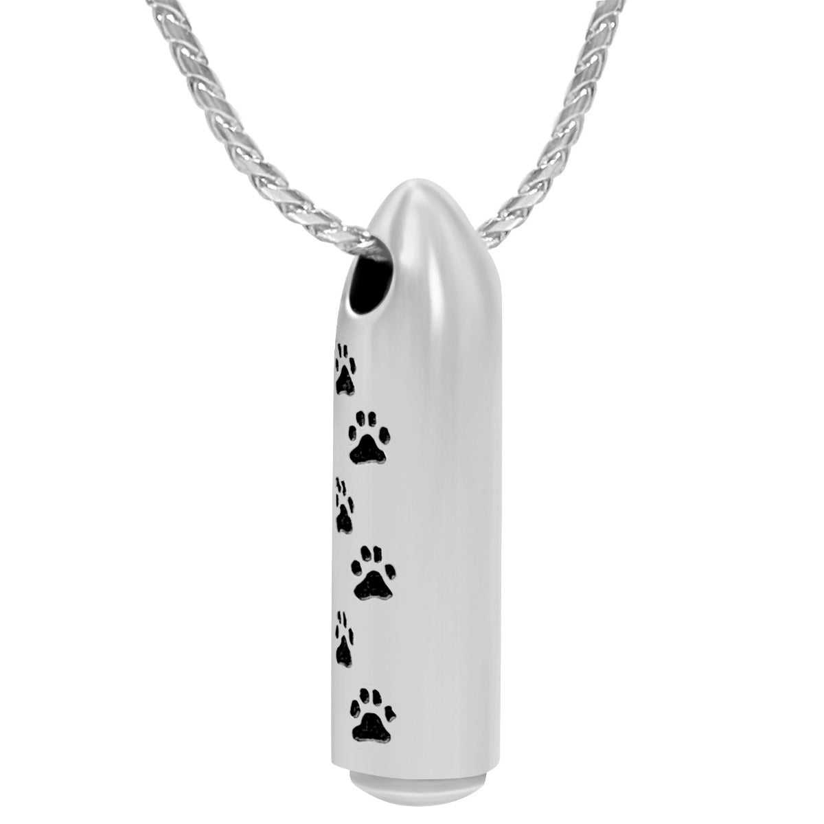 Paw Print Bullet Jewelry Urn - Love Charms® Option