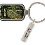 Custom Made Peaceful Forest Keychain Keepsake