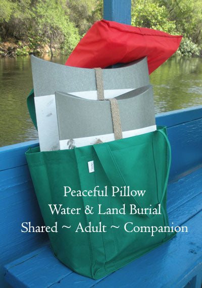 Ivory Companion Peaceful Pillow® Flowers & Pearls Water Burial Urn