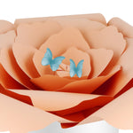 Peach Peaceful Petal® Flower Water Burial Adult Urn - Blue Butterfly Option
