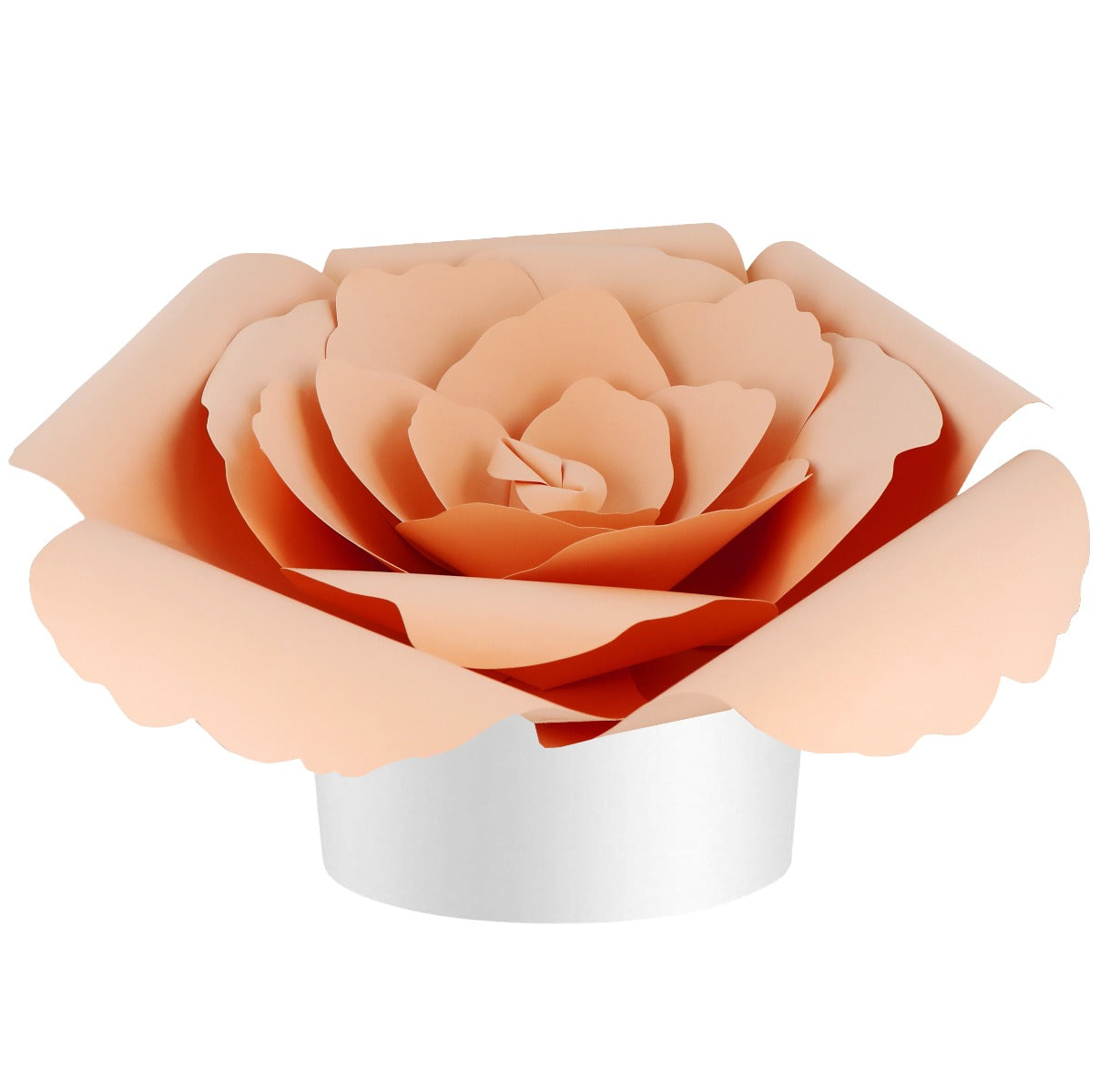 Peach Peaceful Petal® Flower Water Burial Adult Urn - Blue Butterfly Option