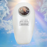 Pearl Motorcycle Gas Tank Large Adult Cremation Urn - Free Plate & Photo Option