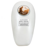 Pearl Motorcycle Gas Tank Large Adult Cremation Urn - Free Plate & Photo Option