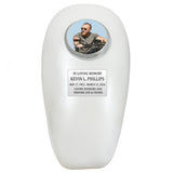 Pearl Motorcycle Gas Tank Large Adult Cremation Urn - Free Plate & Photo Option