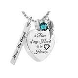 Piece of My Heart is in Heaven Ash Pendant Urn - Love Charms® Option