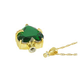 Perfect Green Crystal Gold Pendant Urn