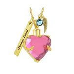 Perfect Pink Crystal Gold Pendant Urn - Love Charms™ Option