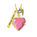 Perfect Pink Crystal Gold Pendant Urn - Love Charms™ Option