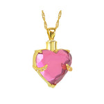Perfect Pink Crystal Gold Pendant Urn - Love Charms™ Option