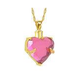 Perfect Pink Crystal Gold Pendant Urn - Love Charms™ Option