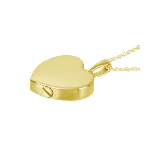 Perfect Golden Heart Pendant Urn