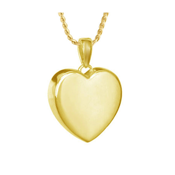 Perfect Golden Heart Pendant Urn - Love Charms™ Option 