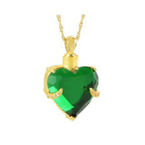 Perfect Green Crystal Gold Pendant Urn - Love Charms™ Option 