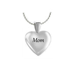 Mom Stainless Heart Urn - Love Charms™ Option